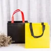 Casual Foldable Shopping Bag Reusable Eco Unisex Fabric Non-woven Shoulder Fabric Bags Pure Color Tote Grocery Bags Pouch 2