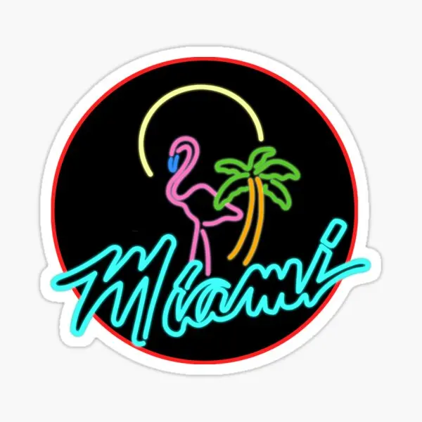 

Miami 5PCS Car Stickers for Window Funny Water Bottles Wall Background Anime Car Art Living Room Cartoon Decorations Decor