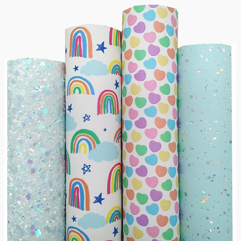 合成皮革シート,レインボープリント,キャンディーカラー,色付き