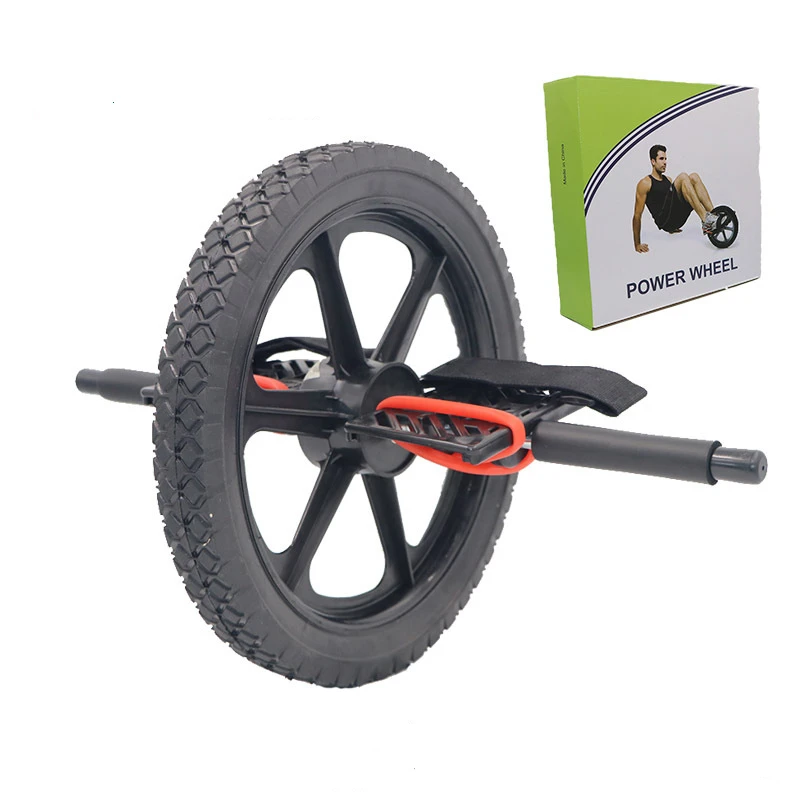 Home Gym Trainer Muscolo Addominale Fitness Ab Wheel Roller Foot Step On Entrambe Le Ruote Della Pancia
