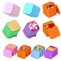 Non-stick Silicone Lunch Box For Kids Sauce container With Lid Lunch Box Small Accessories Ice Cube Tray