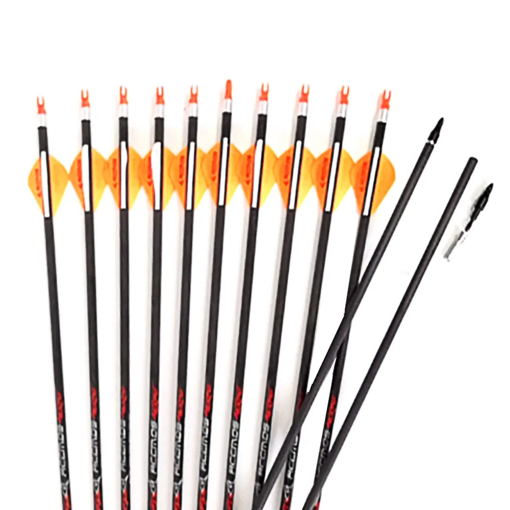 6/12pcs Pure Carbon Arrow ID 6.2mm Spine 5