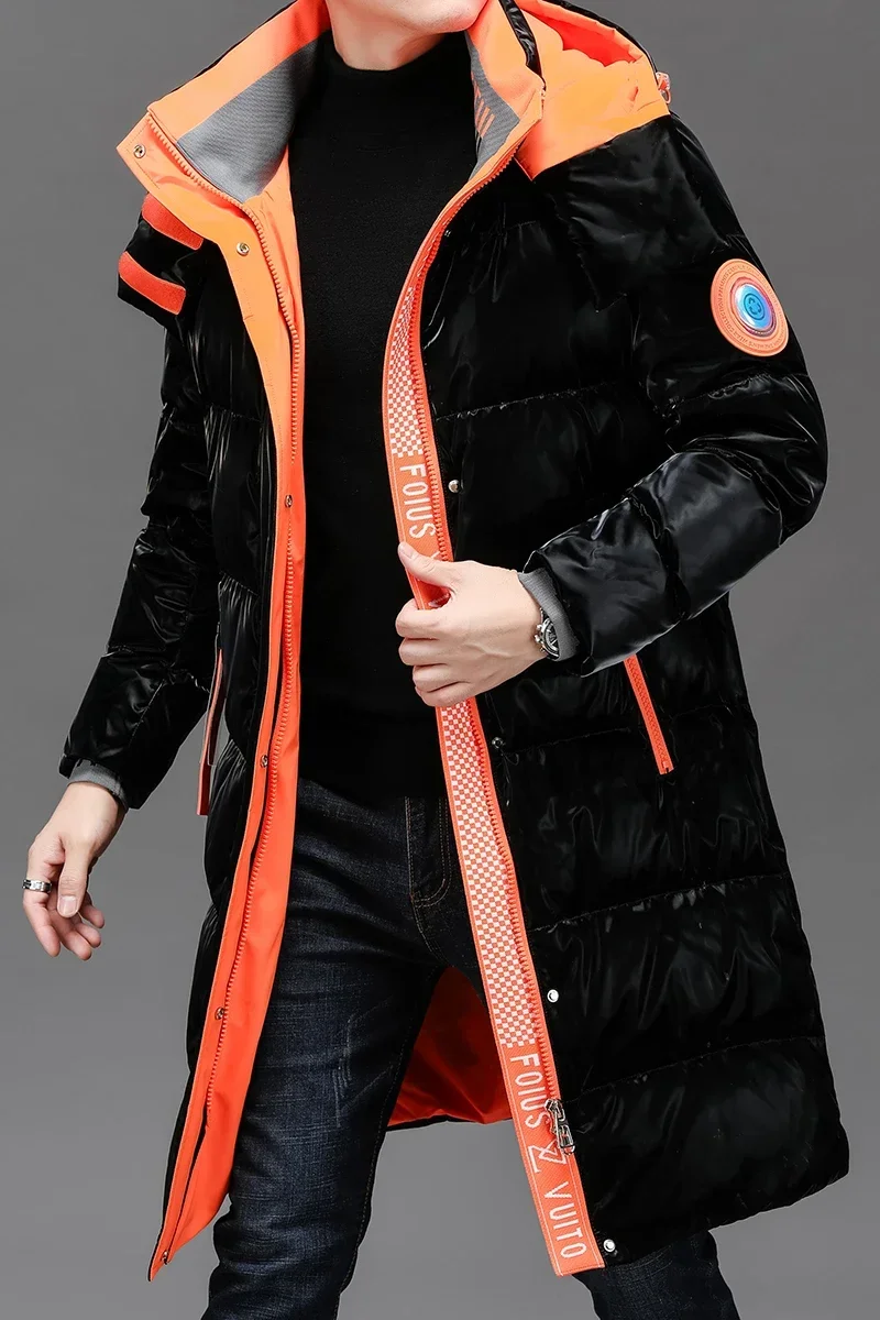 thumbnail image 1 of Chaqueta larga de plumas de lujo para hombre, ropa de diseñador para hombre, chaqueta cortavientos acolchada para hombre, abrigo frío para hombre, saco informal para hombre para invierno, 1 of 5