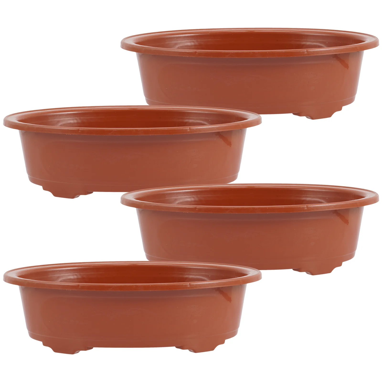 

4 Pcs Succulent Bowl Plastic Flower Pot Indoor Plants Bonsai Pots Potted Containers