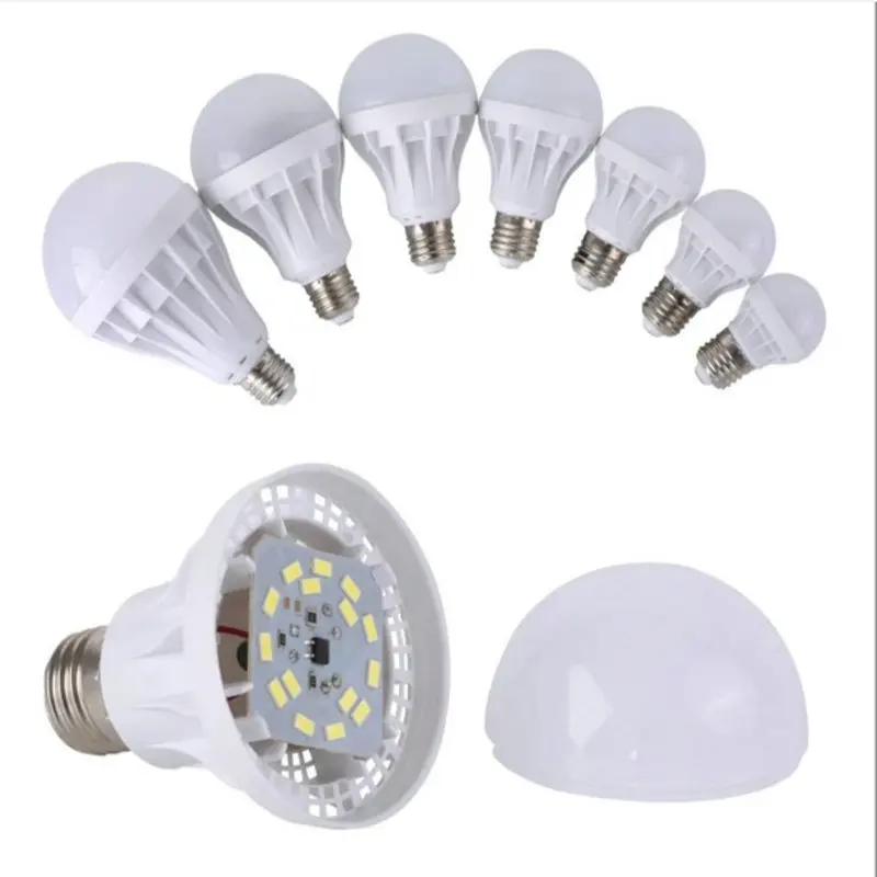 E27 LED 전구 램프 전구 진짜 힘 AC220V 15W 12W 9W 7W 5W 3W LED 램프 에너지 절약 차가운 온난 한 백색 전구 옥외 빛