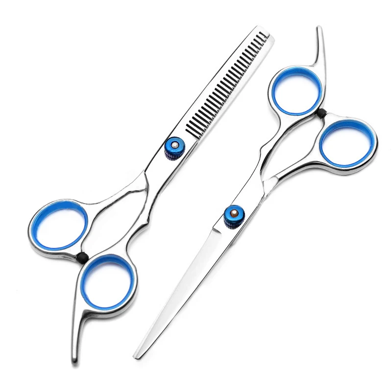 Professionelle Haarschere 6 Zoll – Flache Schere & Ausdünnungsschere, Edelstahl, Für Friseure & Heimgebrauch
