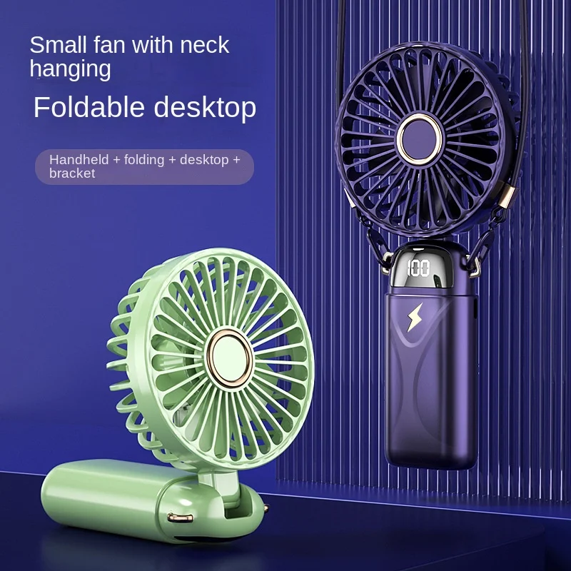 

High end mini fan handheld fan digital display desktop folding mini portable office baseus 책상용 선풍기 technology gadgets