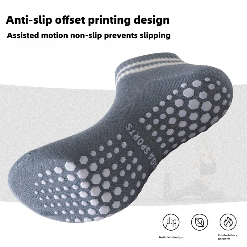 4 Paia Calzini Antiscivolo Da Donna Per Pilates E Yoga - Puntini In Silicone, Cotone, Taglia 35-39 (Bianco)
