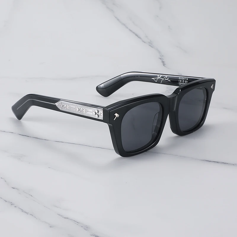 QUENTIN Thick Acetate Sunglasses Men and Women Fashion Designer Brand  Handmade Sun Glasses for Man Shades 5
