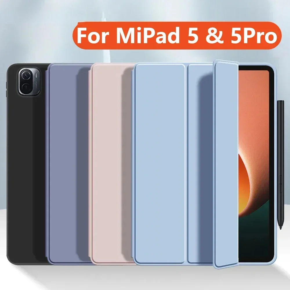 

For Xiaomi Pad 5 Case for mi pad 5 5 Pro Case Mi Pad 4 Case Auto Wake up and Sleep Silicone Cover Support Charging