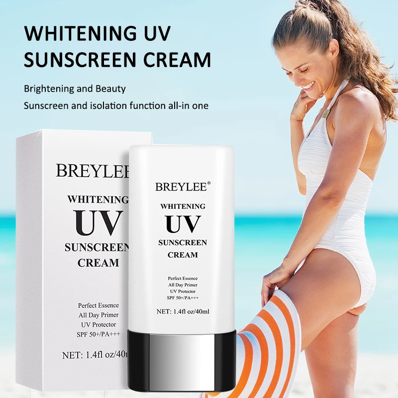 

Whitening UV Sunscreen Cream SPF50 Sunblock PA+++ Moisturizing Anti Aging Dust Oil Control Reduce Melanin Skin Care 40ml
