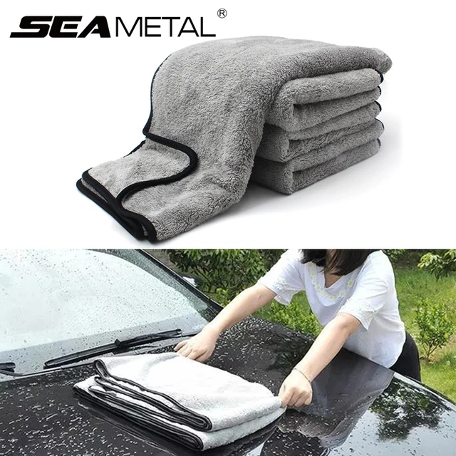 SEAMETAL Microfiber Car Washing Towel Ultra-Soft Car Cleaning Towels High Absorbent Drying Cloth Wash Towel for Car Detailing 1