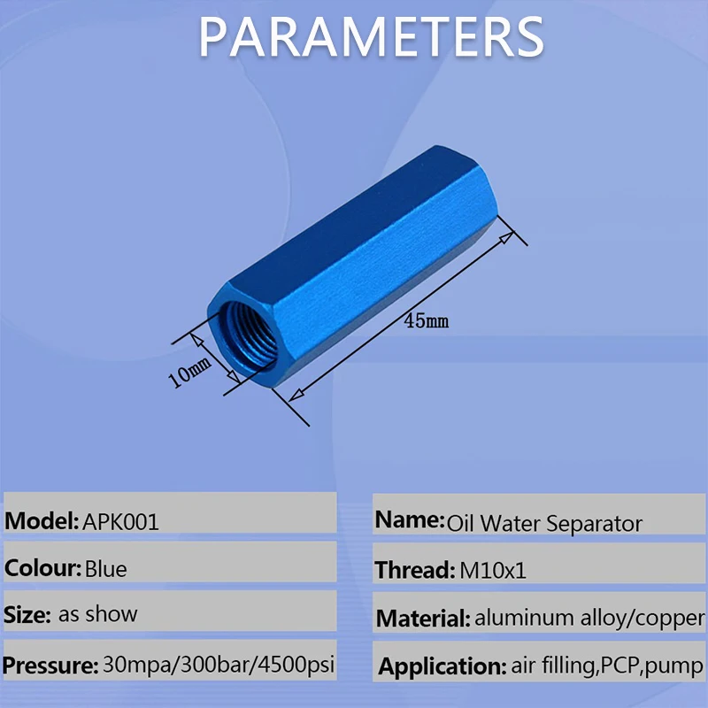 Small High-Pressure Pump Filter with Quick Connect Couplings and Nylon Hose Air Filtering Water-Oil Separator Filtering Element hand pump filter elements nylon hose quick connect fittings air pump parts