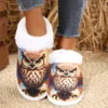 Owl House Slippers for Woman, Soft Memory Foam Womens Slippers Indoor/Outdoor, Comfy Fuzzy Slippers for Woman,Rubber Non-Slip 1