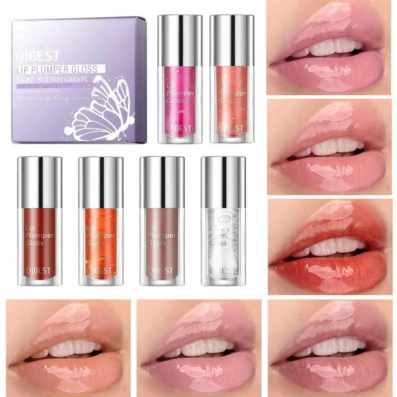 

3 Pcs Lip Gloss Set Lasting & Waterproof Liquid Lipsticks Hydrating Plumping Lip Oil Transparent Nourishing Lip Glaze For Women