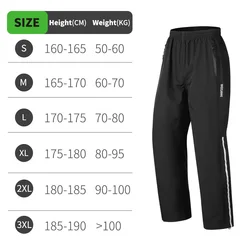 WOSAWE Outdoor Rainproof Sports Pants with Shoe Covers - EU 3XL (ASIA 4XL) (BD154 New Pant)