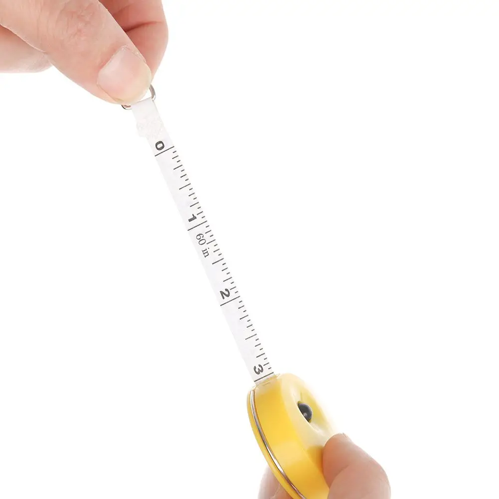 150cm/60Inch Candy Color Soft tape measure measuring tape measuring ruler 4.5*0.75cm Mini Retractable Double Scale Keychain Tape Measure Keychain Measuring Gadget