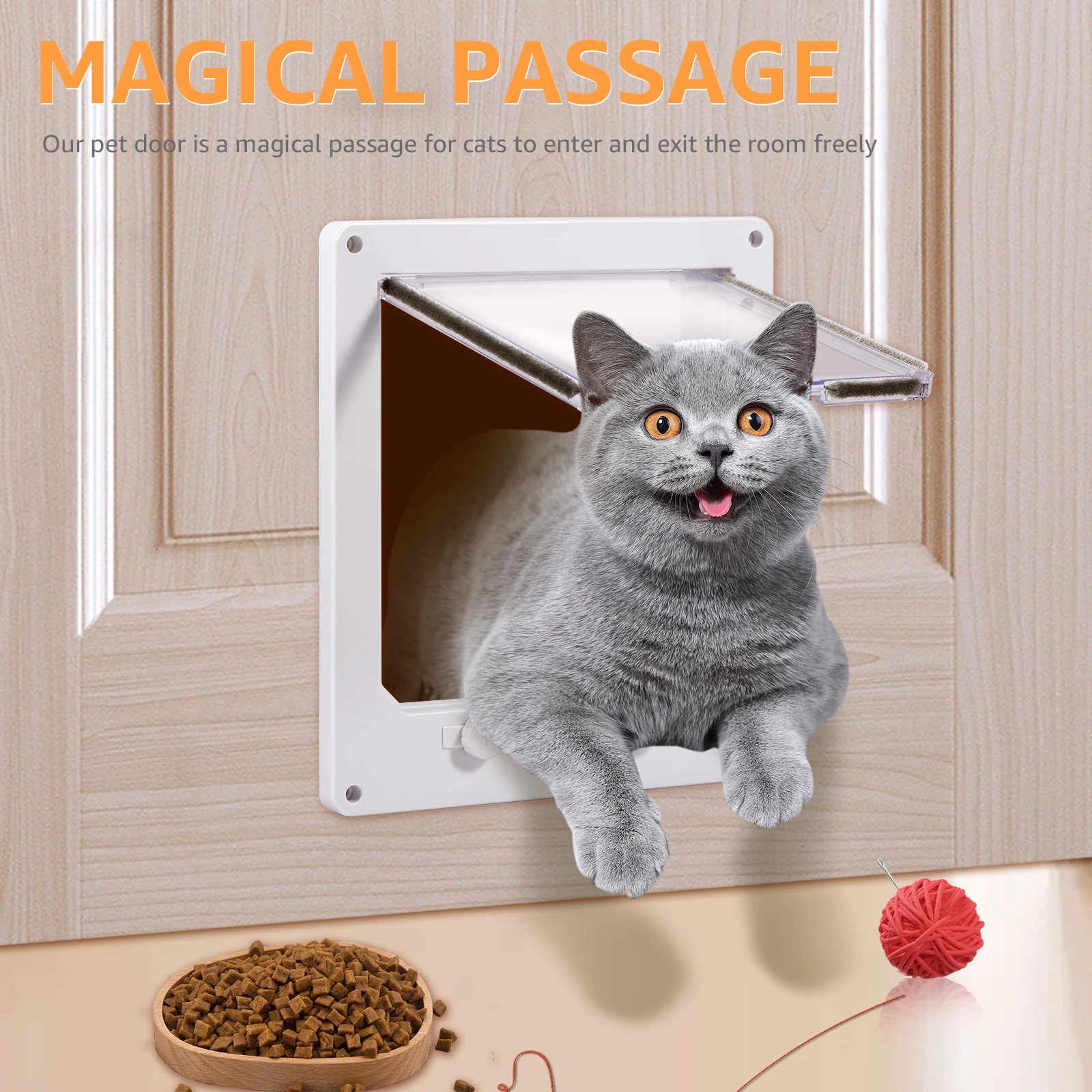 Diy Cat Door In Hollow Door Cat Gate For Doorway Indoor Cat Door