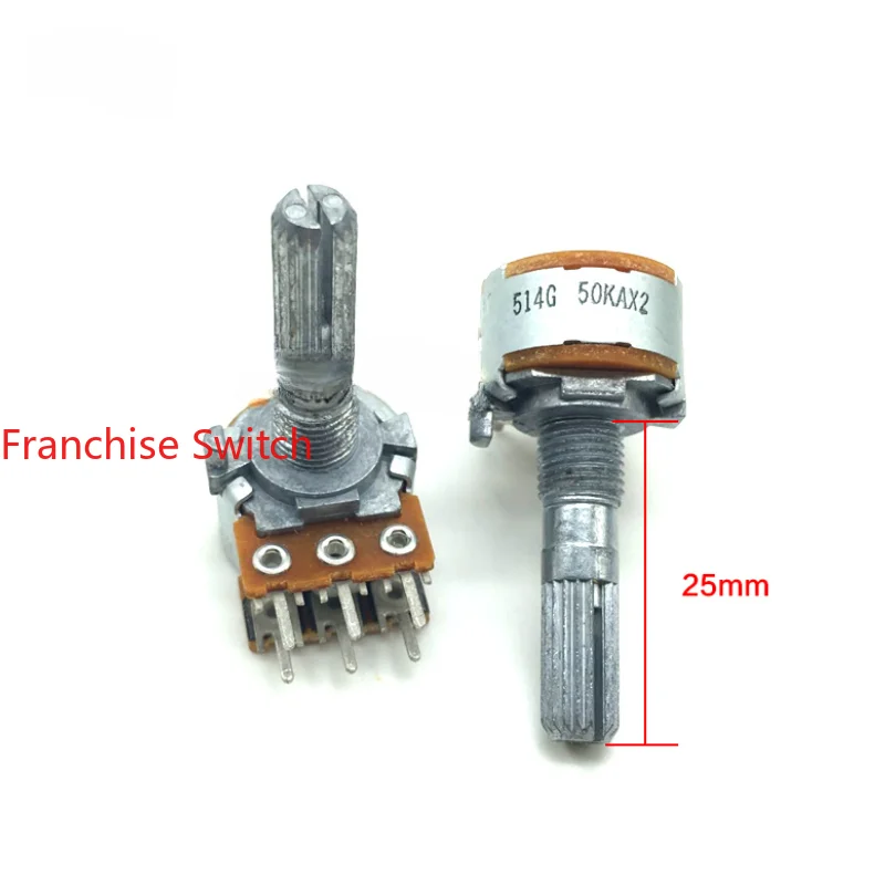 

5PCS Dual 6-pin 16 Type A50K Potentiometer Has A Fever Sound Box Power Amplifier