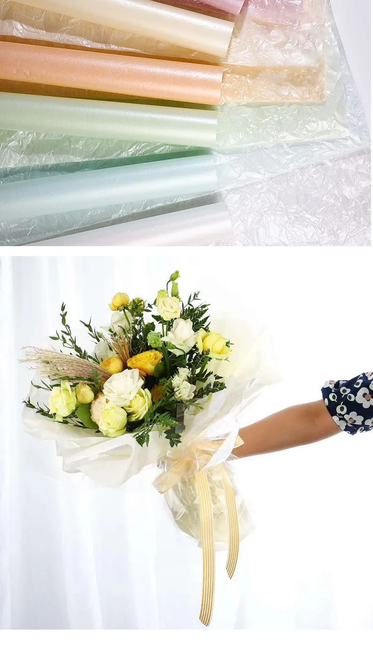 Pearlescent Waterproof Flower Bouquet Tissue Wrapping Paper