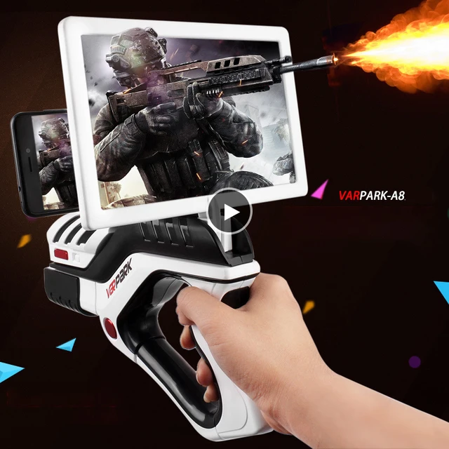 AR Gun Game Toy Multiplayer Interactive Airsoft Air Guns Shoot Bluetooth Control Virtual Reality Gamepad Gifts Toys for children 1