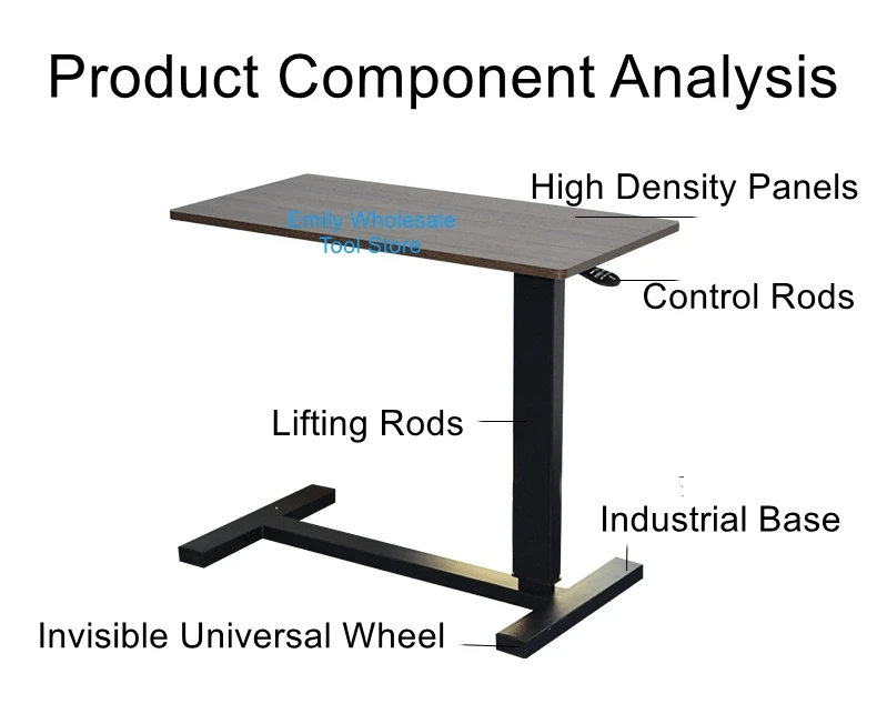 Lift removable bedside table home laptop table bedroom bedside table lazy person lift table computer table