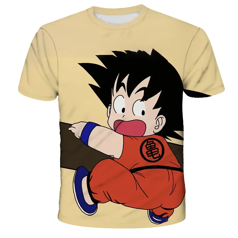 Cartoon Dragon Ball Z Top Kids 3D Print Short Sleeve Anime O Neck T-shirt Tees Children Soft T-shirts Boys' Casual Clothes Tops 5