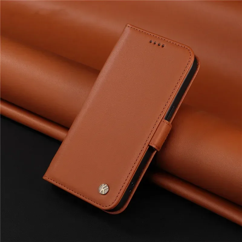 Leather Flip Wallet Phone Case with Holder Stand and Book Cover Design
