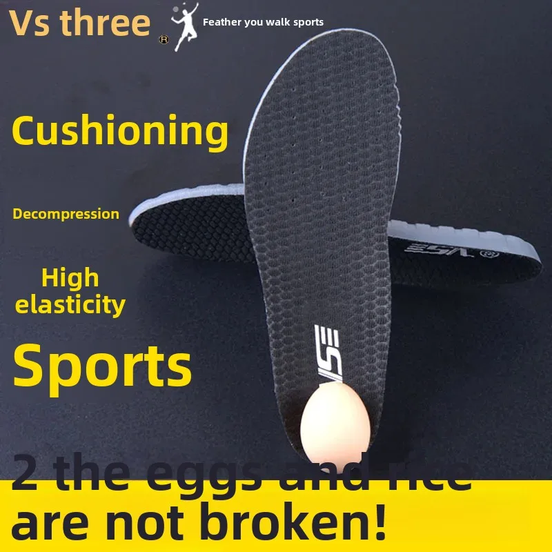 VS Weiqing Sports High Elasticity Blueball Badminton Shoe Insoles Breathable Thickened Shock Absorption Running Tennis Anti-slip