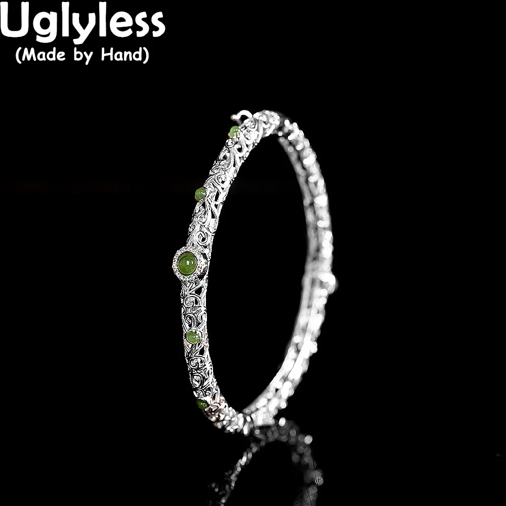 uglyless-luxury-palace-style-oco-mini-gemstones-bangles-mulheres-natural-jasper-verde-jade-cuff-bangle-925-prata-joias-Etnicas