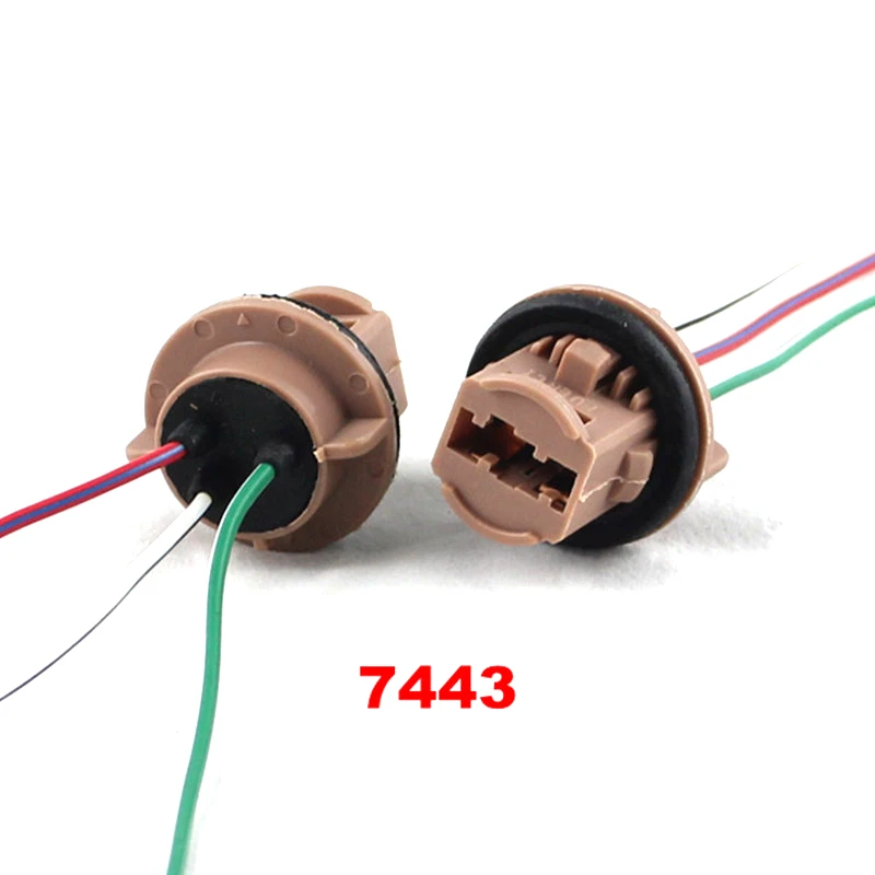 LED Lamp Bulb Base 2pcs T20 7440 7443 LED Bulb Holder Socket Adapter Connector Parking Side Light Lamp Wiring Harness Adaptor Socket