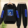 Kids Cartoon & Anime Hooded Sweatshirt + Pants Set – Boys & Girls Sportswear 2