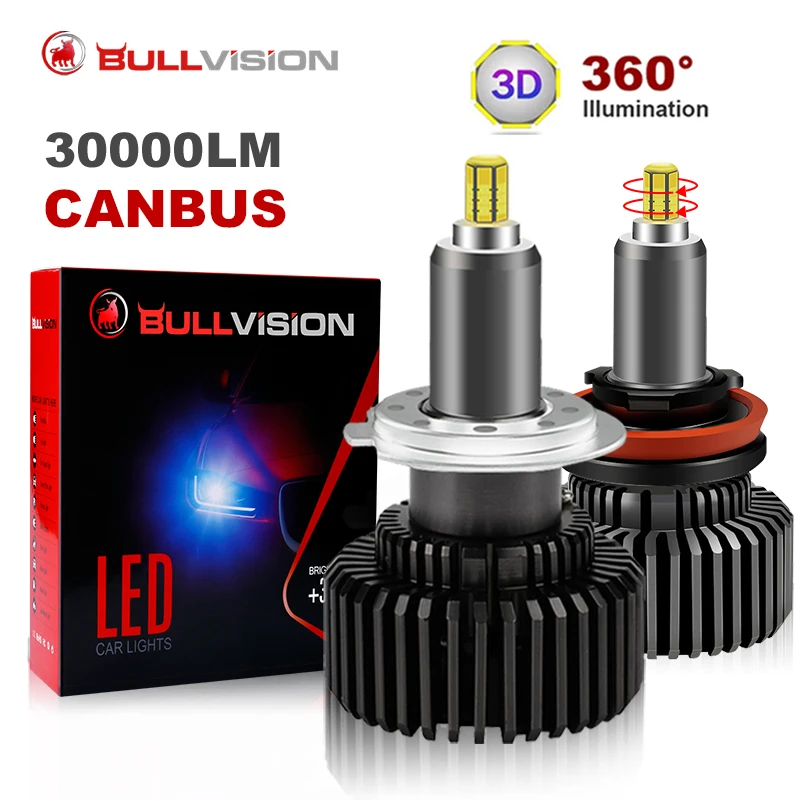Светодиодные лампы для автомобильных фар H7 Canbus 9005 лм HB3 9006 HB4 9012 H11 100 HIR2 LED 6 сторон