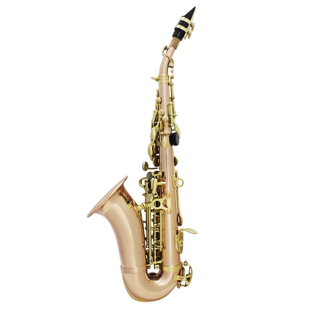 SLADE Soprano Saxophone Bb Brass Body Carved Keys White Shell Keys Saxophone Reed Glove Back Rubbing Coth saxophone musical instrument saxophone parts accessories