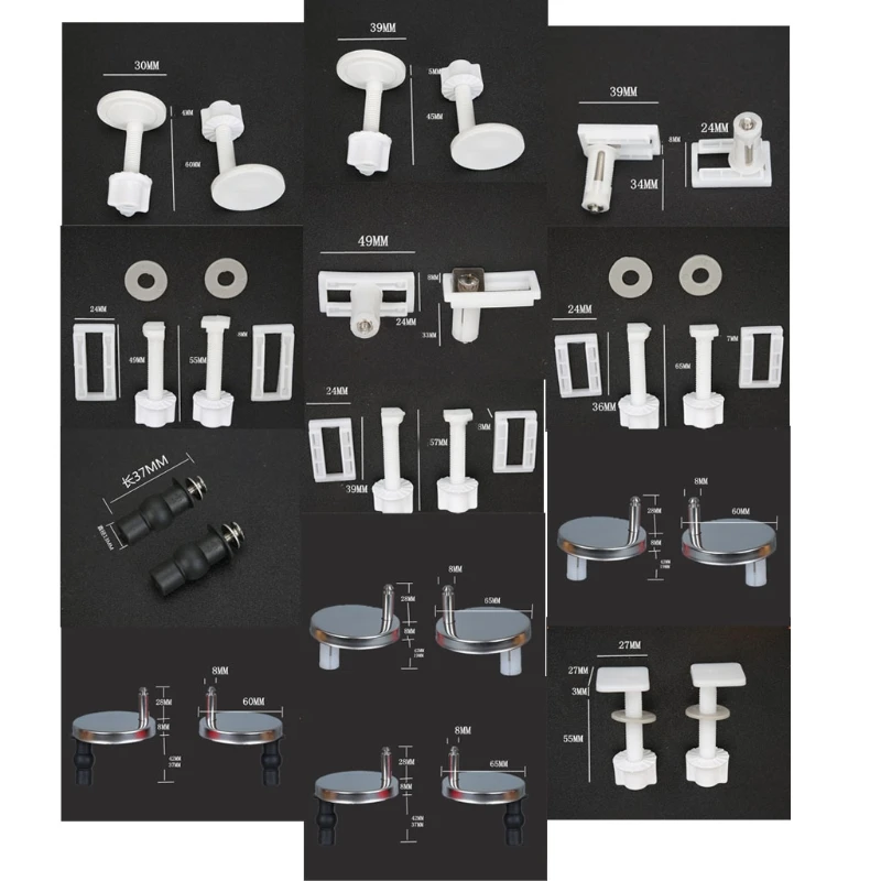 2 Pcs Universal Toilet Lid Screw Toilet Seat Fixing Screwbolts Expansion Screw Kit Toilet Connector Nuts Accessories 6
