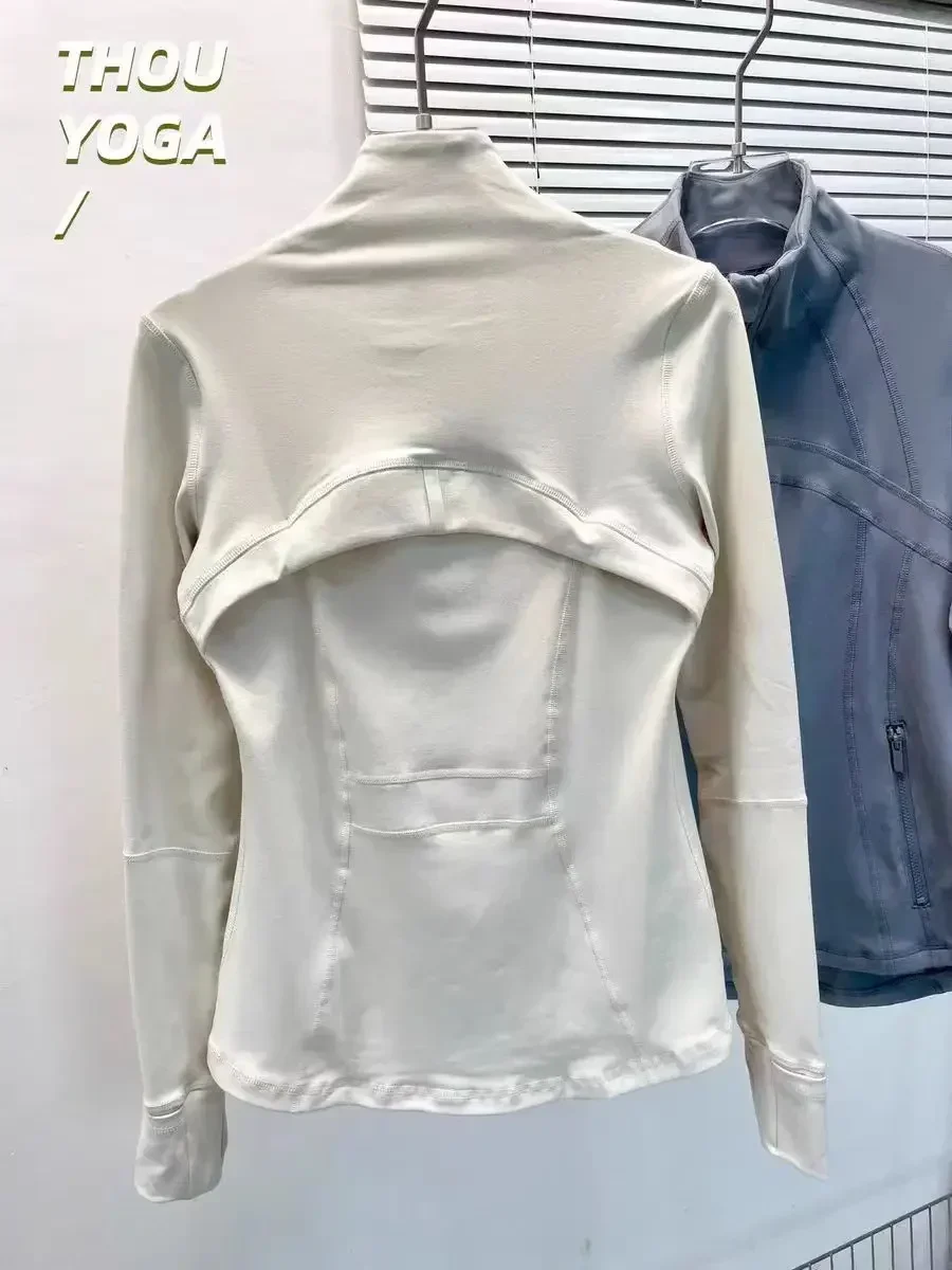 Women Define Sports Jacket Hip Length Running Buttery-soft Weightless Four-way Stretch Sportswear Women Yoga Athletic Jackets