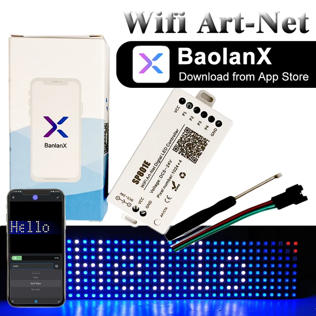 Art-Net-Controlador Led Inalámbrico SP801E Magic, Wifi, Para IOS.