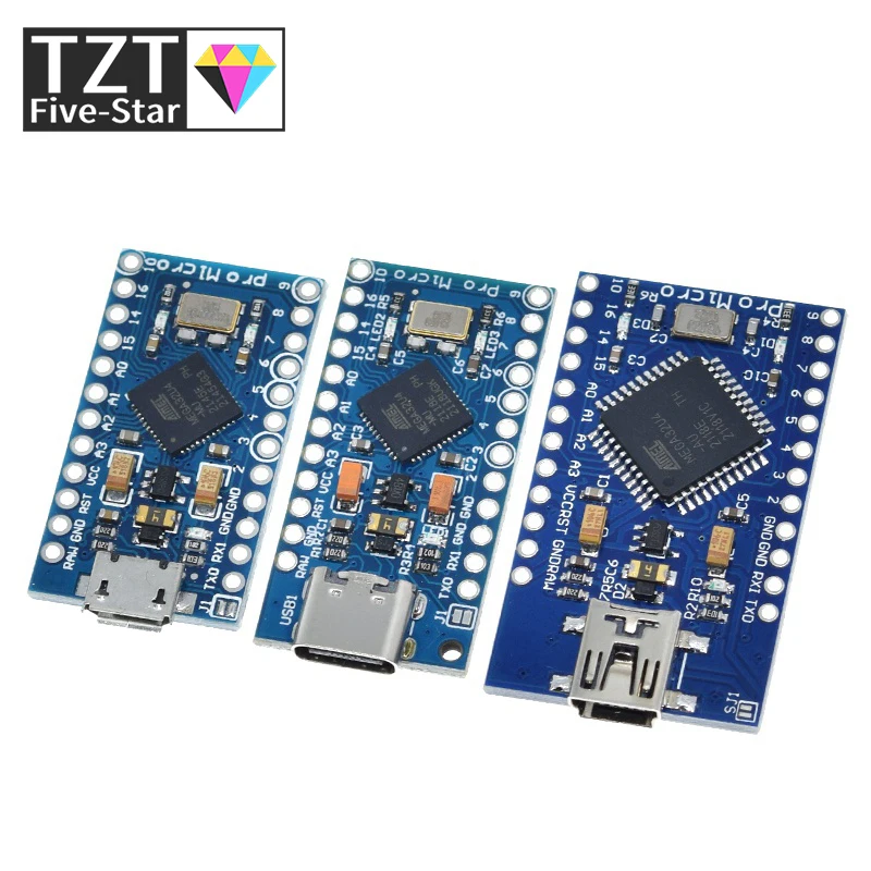 Pro Micro ATmega32U4 5V 16MHz Sostuisci ATmega328 Per Arduino TYPE-C Con Intestazione Pin A 2 File Per Interfaccia USB Leonardo Mini Pro - Foto 8
