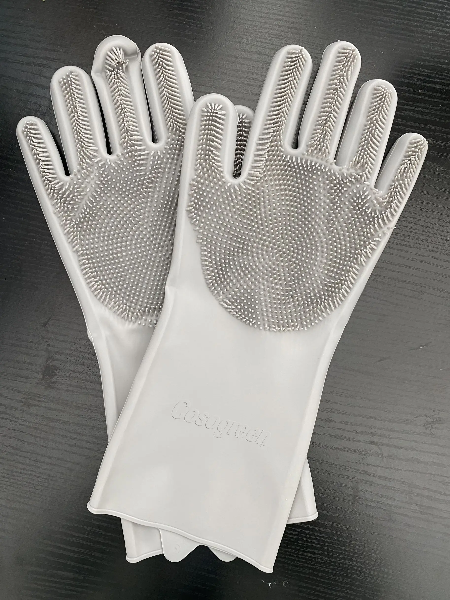 Cosogreen Silicone Dishwashing Gloves Dishwashing Brush Housework Gloves Nonslip Heat Resistant