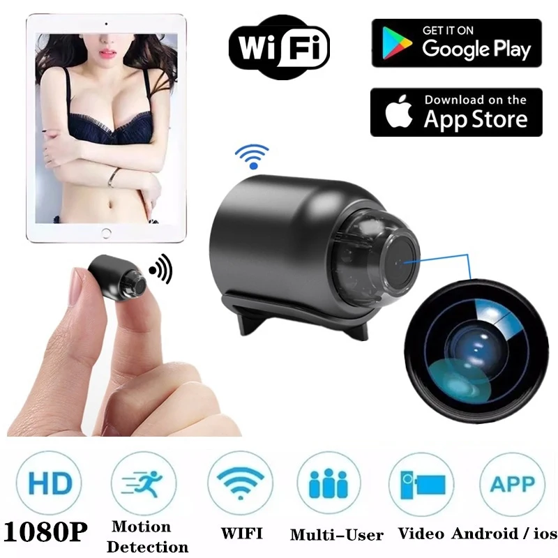 HD 1080P Wi-Fi IP-камера Мини P2P Беспроводная микро веб-камера видеокамера
