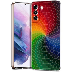 Retro Rainbow Stripe Art Transparent TPU Phone Case - samsung m31 (B1)
