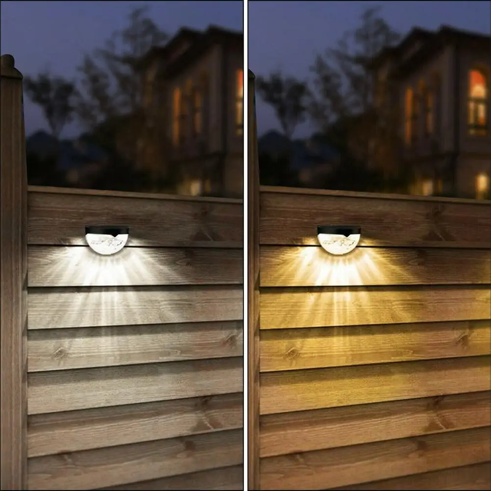

6LED Solar Light Wall Lamp Outdoor Garden Decoration Energy-saving Lights Waterproof Stairs Garden Fence Decorative Lighting
