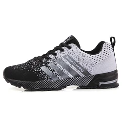 Men's Lightweight Breathable Mesh Slip-On Casual Walking Sneakers - 45 (GRAY)