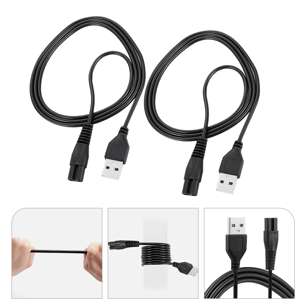 

2 Pcs Universal Cord Shaver Charging Line Power Cable Tool Electric Accessories Copper for