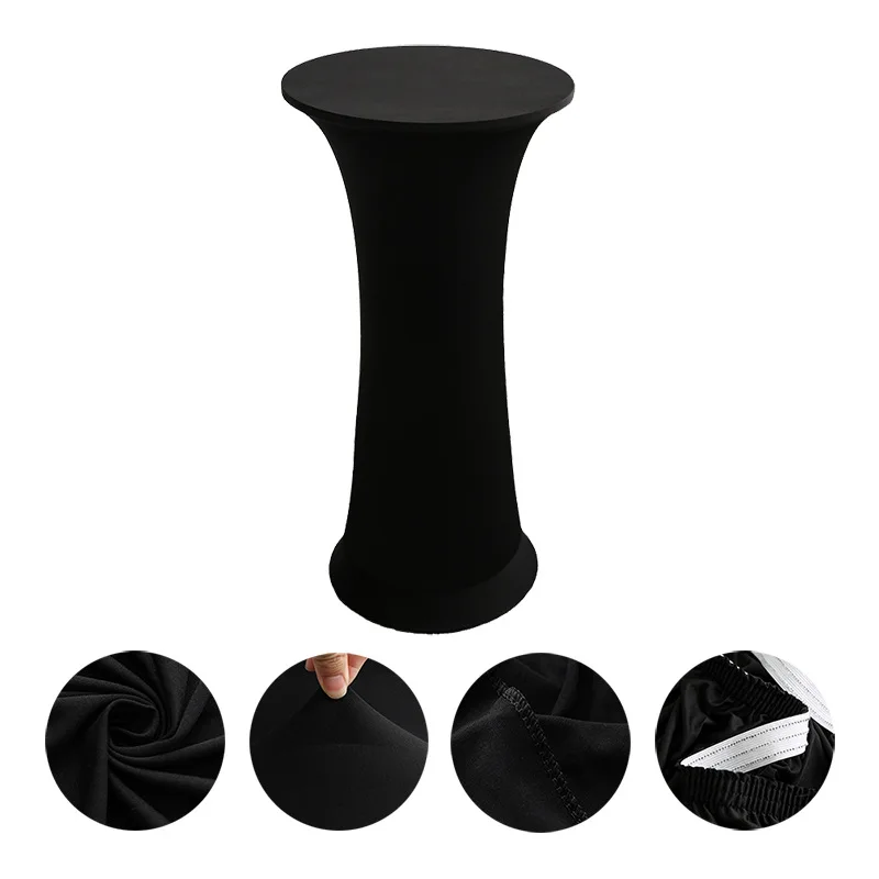 60cm80cmRoundTableclothStretchCocktailTableCoverSpandexTable
