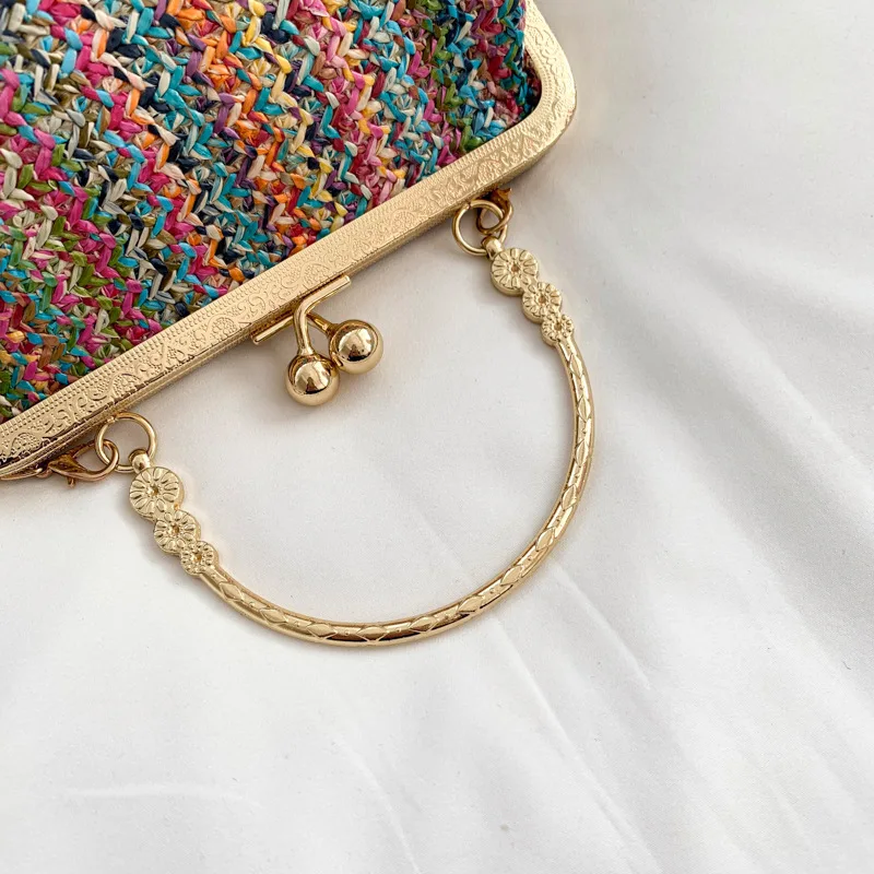 Handbags for Women 2023 New Contrast Hand Woven Bag Purse Fashion Shoulder Bag Versatile Cross-body Bucket Bag Designer Bag