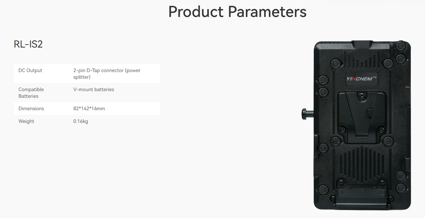 RL-IS2 V-port battery mounting plate, V-type buckle plate, BP type battery adapt