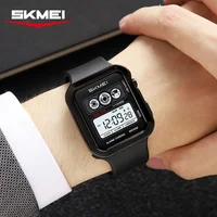 SKMEI 2504 Sports Fashion Men Electronic Watch Luminous Alarm Clock Calendar Waterproof Silicone Strap Digital Watches for Man 4