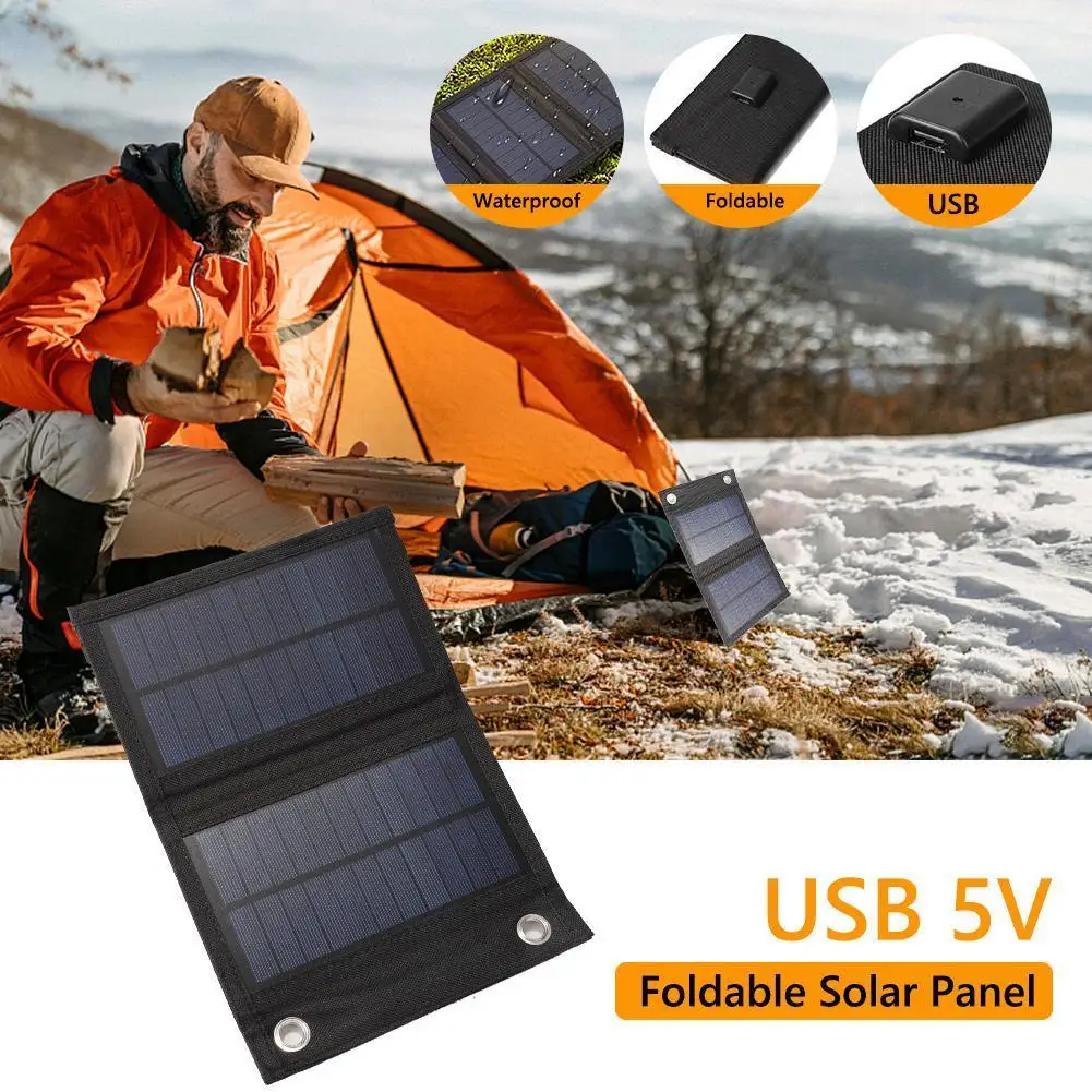 방수 보조배터리 충전기 태양 전지 배터리 팩, 5V USB 태양 전지 패널, 6W