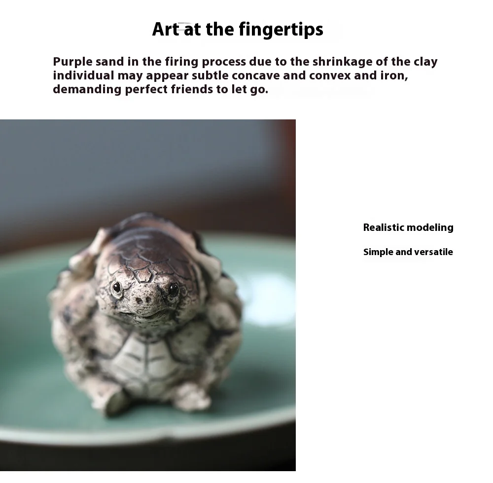 Tea Pet Crocodile Turtle Decoration, Handmade Can Be Raised Tea Ceremony Set Accessories Table Play Turtle